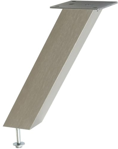 Bar-Konsole CAPRI schräg 60° | 50x50 mm | Edelstahl Effekt | Höhe: 230 mm | 1 Stück