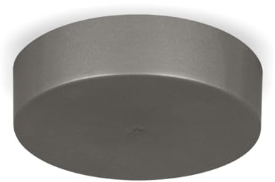 Licht-Zubehoer.de by MLZ Lampenbaldachin - Lampenverteiler | Abdeckkappe/Baldachin Zipdesign Medium mit 0-7 Lampenpendel Ø120mm, Höhe 30mm (grau RAL 9007 matt)