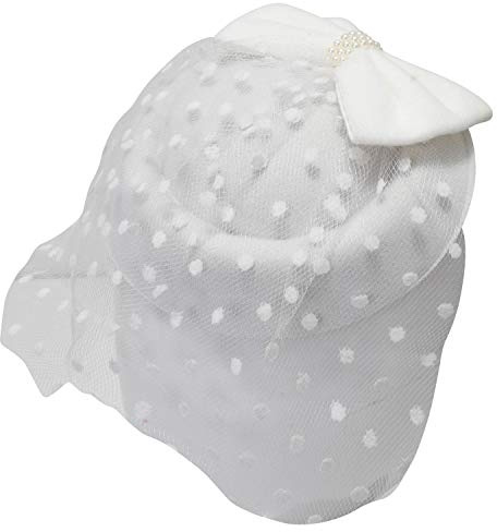 Ro Rox Grace Beads Vintage Retro 40s 50s Fascinator Wedding Party Hat, white us