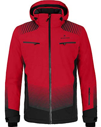 Bergson TAAVI | Herren Skijacke - Normal-/Kurz-/Langgrößen, wasserdicht (20.000 mm) & verschweißte Nähte, Winddicht & atmungsaktiv (20.000 g/m²), Unterarm-Ventilation, warm wattiert (120g/80g), Elast