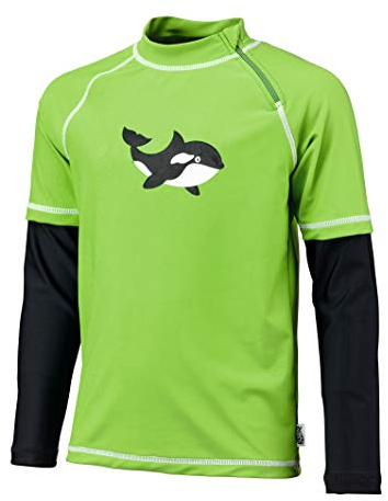 Beco Baby Carrier Unisex barn Sealife T-shirt, Grön/svart, 140