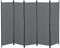 Raumteiler Huesca 5-teilig 250x171cm Paravent Trennwand 5-TLG. Sichtschutz Stellwand Spanische Wand Dunkelgrau