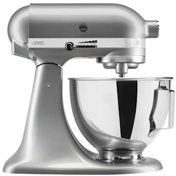 Kitchenaid 5KSM95PSEMC - Robot da cucina, 4,3 l, cromato metallizzato, argento