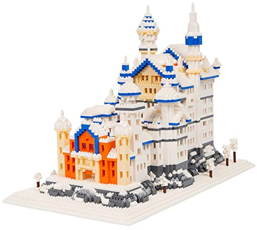 LULUFUN Baustein-Set für Kinder, Jugendliche und Erwachsene, Deutschland Berühmte Architektur Mini-Baustein-Set, Spielzeuggeschenke für Männer und Frauen, Schloss Neuschwanstein, Modell 4200 Stücke