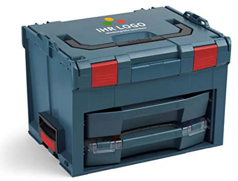L-BOXX Sortimo LS BOXX 306 | inkl. i-BOXX 72 I3 & LS-Schublade 72 leer in Professional Blau individuell anpassbar mit Ihrem Logo | Professioneller Werkzeugkoffer leer | Werkzeugkiste leer Kunststoff