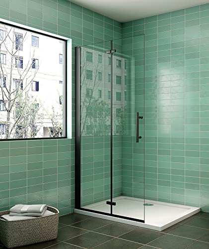 Acezanble Walk-in Dusche 65cm Duschabtrennung Duschtür,Höhe195cm,6mm NANO ESG Sicherheitsglas