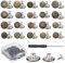 RSXING 24 Sets Ersatz Jeansknöpfe Jeans Knöpfe 17 mm und 20 mm, ohne Nähen sofort abnehmbare Hosenknopfstifte, abnehmbarer Metallknopf zum Verlängern oder Verkleinern der Hosenbundweite