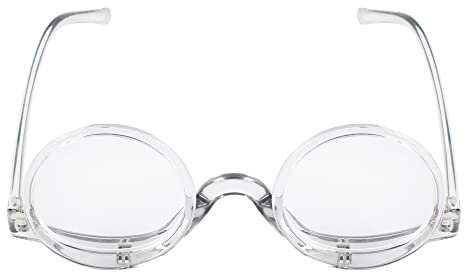 Millya Women Rotatable Make-Up Magnifying Glasses Flip Up Spectacle Lense Eyeglasses for Reading (Gray, +1.5)