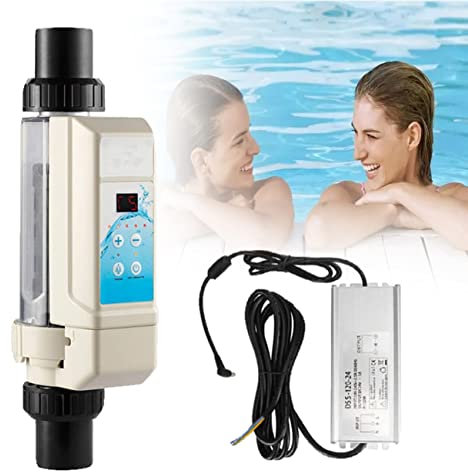 XDLYWUZIQ Générateurs De Chlore Au Sel d'eau Salée De Piscine, Chlorateur De Sel, 8/16/12/20g/h Générateur De Chlore Spa électrolyseur Chlorateur De Sel De Piscine 100-240v pour Piscine De Spas,12g/h