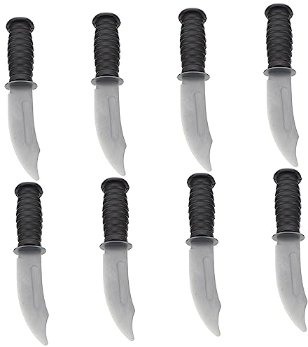 EXCEART 8pièces Faux Couteaux Plastique pour Garçon Fille Accessoires De Déguisement Réalistes pour Halloween Et Fêtes pour Performances Scéniques Décoration De Soirées