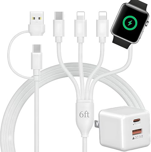 30W PD Fast Wall Plug USB C Charger for Apple Watch/iPhone/Airpods
