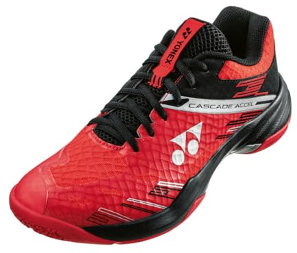 Yonex Badminton Shoes, Power Cushion Cascade Axle, red/Black (053), Red/Black (053), 9