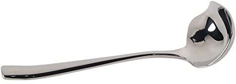 Soßenkelle aus Edelstahl, 19 cm Großer Soßenlöffel aus Edelstahl mit Ausgießer, Kulinarischer Soßenlöffel Zum Servieren von Soßen, Salaten und Desserts