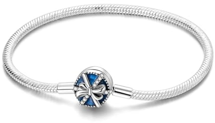 Hapour Pulsera Charms Abalorios de Plata 925 para Estrella Flor Momentos Charms Iconic Snake Cadena Adornos Pulsera Aniversario Boda Regalo para Mujer Chica