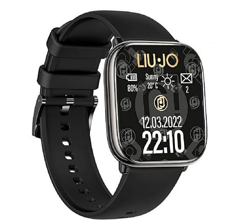 NADIR Orologio Smartwatch Donna Liujo Voice Rainbow SWLJ152 In Silicone Nero Amoled