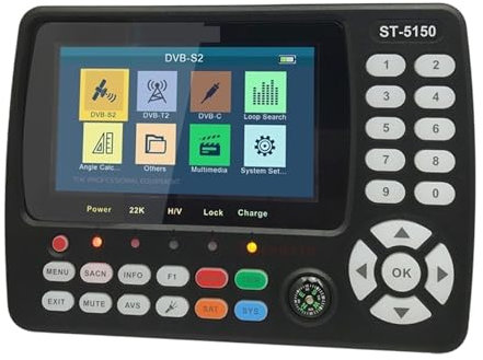 nmbhus DVB-S2/T2/C Combo Satfinder Détecteur De Signal Satellite Compteur H.265 HEVC MPEG-4 QPSK 8PSK 16APSK Récepteur De Recherche Sat