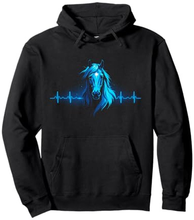 Pferde - Herzschlag Pferd - Damen Frauen Reitsport Reiten Pullover Hoodie