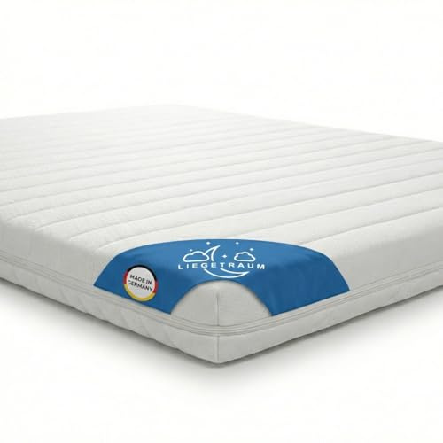 Liegetraum Premium Gelschaum Topper 6cm – Orthopädische Matratzenauflage mit kühlendem Effekt – Druckentlastender Memory-Foam & Atmungsaktiv – Made in Germany – 100x200 cm