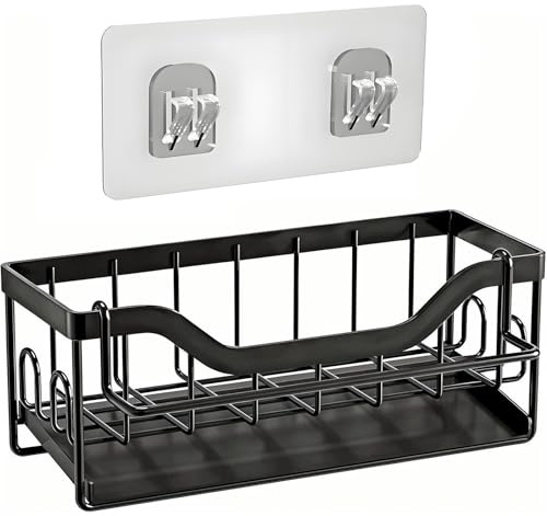 Kitchen Sink Caddy Organiser, Sponge Holder for Sink Tidy,Sinkware Storage Rack,Kitchen Storage Organiser,Sink Caddy with Removable Drip Tray,Washing up Caddy, Kitchens Utensil Holders,