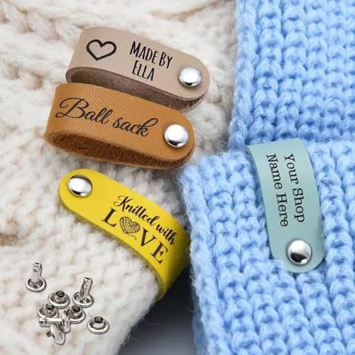 Etiquetas De Cuero Con Logotipo De Texto Personalizado For Remaches, Tejer Ropa, Personalizar Etiquetas De Costura Grabadas Con Ropa Plegable, Sombreros, Accesorios De Bricolaje(S3)
