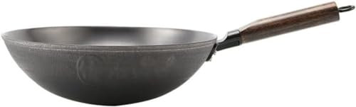 Spessa pentola da Cucina a Fondo Wok pentola a induzione Gas Wok friggi per Padella per Padella (Un 34 cm)