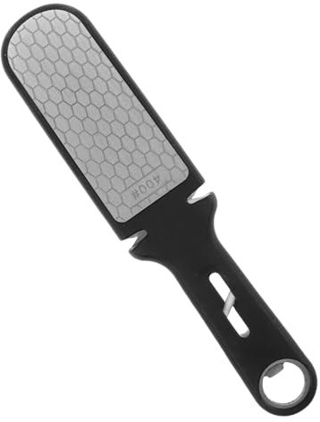 EXHUMKY Pierre à Aiguiser Acier Inoxydable Multifonctionnel Pour Outils De Jardin Affûtage Rapide De Tondeuses Haches Cisailles Et Forets Noir