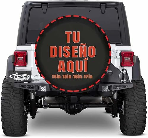 Funda Rueda Repuesto 4x4 Personalizado Cubiertas de Neumáticos Personalizada Agrega tu Texto/Logo/Foto Cubiertas de Rueda de Repuesto Impermeables a Prueba de Polvo Aptas 15 Inch