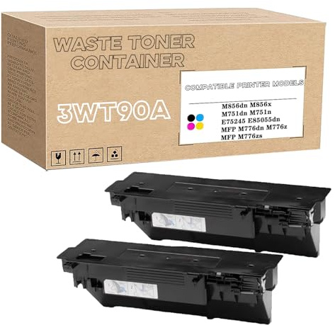 Contenedor De Tóner Residual 1834C003, Compatible para Canon LBP850C LBP851C LBP852Ci LBP852Cx, Alto Rendimiento (90 000 Páginas) 2Pack