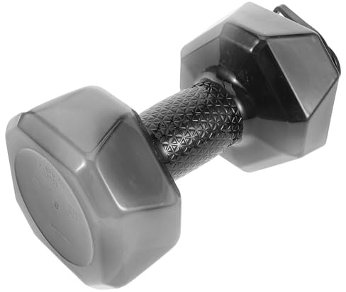 CONGARTENO Dumbbell Shape Water Bottle Portable Fitness Sports Supplies Hydration Bottle for Running Gym Yoga Outdoor Use Black Medium Capacity