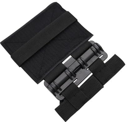 Taktische MOLLE Weste mit Schnellverschluss Schnallen Set, Set mit Schnell Anzubringenden Molle Seitengurt Kummerbund Gurten für JPC CPC NCP XPC 420(Black)