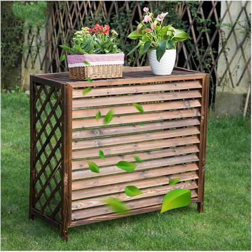Outdoor Air Conditioner Support Stand - Wooden Wall Mount 81x30x72cm & Weather-Resistant Ideal for Home & Garden Maximize Airflow & Stability