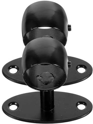 2 Pièces Support de Main Courante Noir en Acier Inoxydable, pour Escalier | Pièces de Rampe D'escalier, Support de Rambarde Fixe Intérieur, Accessoire Rampe Escalier