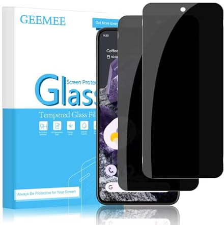 GEEMEE Privacy Vetro Temperato per Google Pixel 8, 2 Pezzi Privacy Pellicola Protettiva, 9H Durezza Anti-Graffio Senza Bolle Pellicola Anti-Spy Protezione Schermo