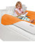 The Shrunks Sleep Security Inflatable Bed Guard (2 Pack) - Safe & Portable Toddler Bed Guard / Cot Bumpers for Travel, Holiday or Home Use, 122x18x10cm fits under Bed Sheet with non-slip grips.