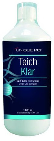 Unique Koi Teichklar 1000ml Kombipräparat Klärt grünes und braunes Wasser