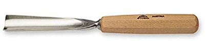 Stubai 550906 Couteau à sculpteur avec manche en bois, Gris/Beige, 6 mm
