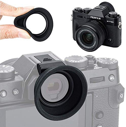 KIWIFOTOS Verlängerte Augenmuschel für Fuji X-T30III X-T30II X-T30 X-T20 | Silikon+ABS|Befestigung über Blitzschuh|Blendet Streulicht aus|Schützt vor Stößen|Kompatibel mit Sensor & LCD