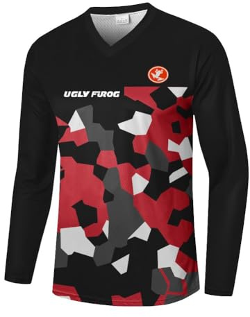 UGLY FROG Mode Kurzarm Mountain Bike Jersey Motocross Jersey Downhill Trikot Enduro Cross Motorrad MTB Shirt Herren SJFL01M