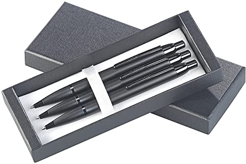 PEARL Druckbleistift: 3er-Set hochwertige Druck-Bleistifte, Metall, in Aufbewahrungsbox (Schreibset, Druckbleistift Metall, Männer Geschenkideen)