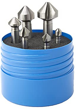 Presto 780916.320.5 HSS Lot de 6 fraises coniques 90° DIN 334 P0 Finition brillante