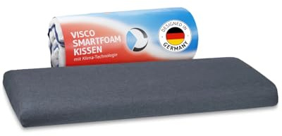 Third of Life Cuscino basso in Memory Foam con tessuto Quick Dry | Per dormire sul fianco e sulla pancia | Guanciale ortopedico traspirante, antiacaro, termoregolante I Federa 40x80 cm I altezza 6cm