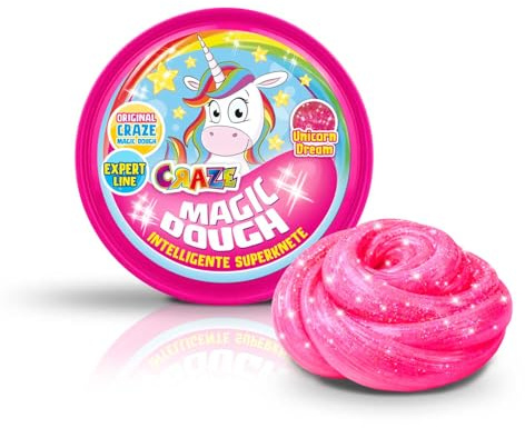 Magic Dough Expert Unicorn - Plastilina intelligente rosa, unicorno rosa, barattolo da 70 g