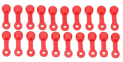 VGEBY Ölbremszubehör, 20 Stück Zerk Fitting Staubdichte Bremsentlüftungs-Schraubkappen Silikonfett-Fitting-Kappen(rot) Fahrrad Ersatzteile