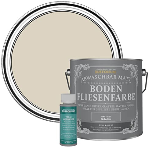 Rust-Oleum strapazierfähige, abwaschbare Bodenfliesenfarbe in beige Matt Finish - Jute 2,5 Litres