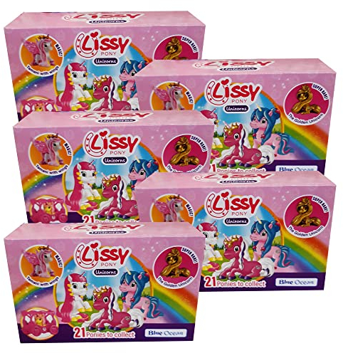 collect-it.de MY HOME OF CARDS + TOYS Lissy Pony Unicorn Serie 2 Einhorn mit Kutsche - Sammelfiguren - 5 Stück