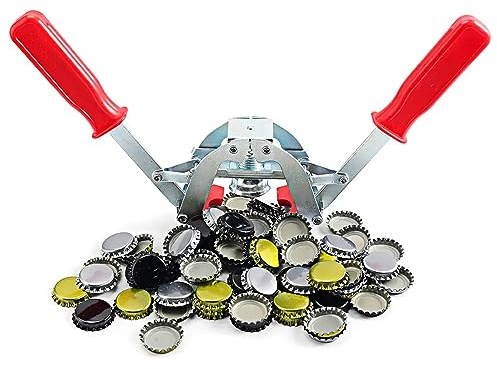 TsoLay Bierdeckelverschließmaschine, Kronkorkenverschließer, Handflaschenverschließer, Doppelhebel-Handverschließer, Nicht Leicht Zu Brechen Und Zu Beschädigen, Flaschenkörper, Einfaches Pressen