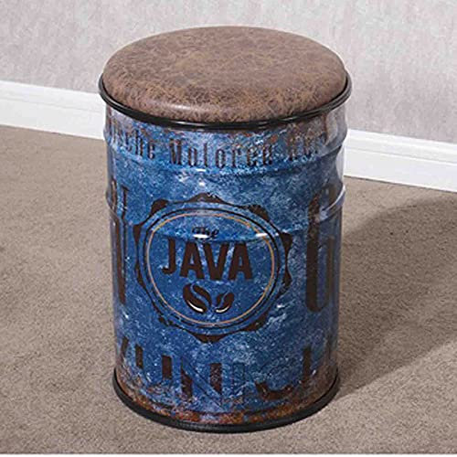 Miuxe Vintage Ölfass Hocker Barhocker Eiseneimer Aufbewahrung Metallhocker Ölfass Eimer Stuhl Retro Geschmiedete Nostalgische Dekorative Hocker Und Hocker
