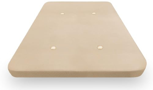 HOGAR24 ES | Base Tapizada | Fabricada con Barras Transversales y Válvulas de Transpiración | Tejido 3D Beige | Juego de Patas No Incluido | Medidas:135x190 cm