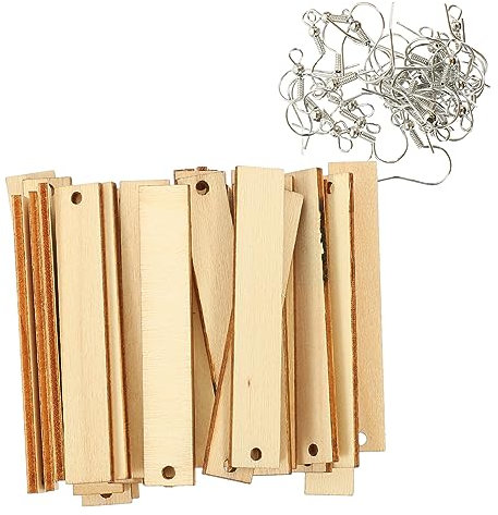 STOBOK Holz Ohrring Ausschnitte Für Diy Herstellung Von Holzohrringen Ohrring Zubehör Material Rohlinge Für Frauen