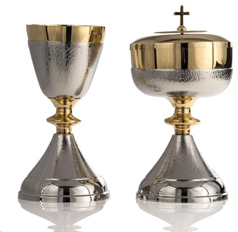 Holyart Calice et ciboire crénelés Argent, Calice